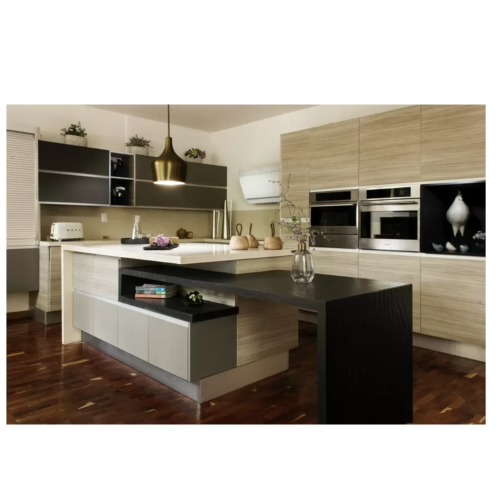 Cocina Integral en L con Isla Central Moderna Bogotá