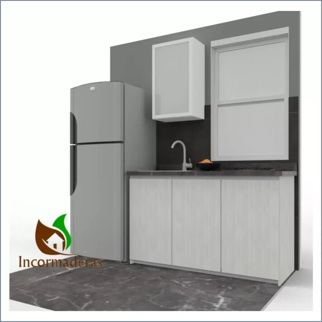 Cocina integral lineal pequeña en Bogotá