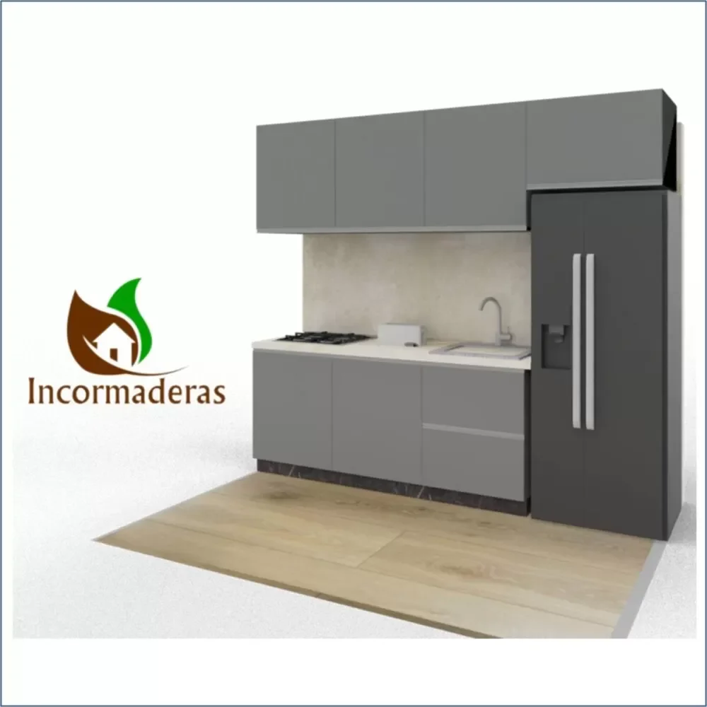 Cocina integral moderna mediana en Bogotá. 10