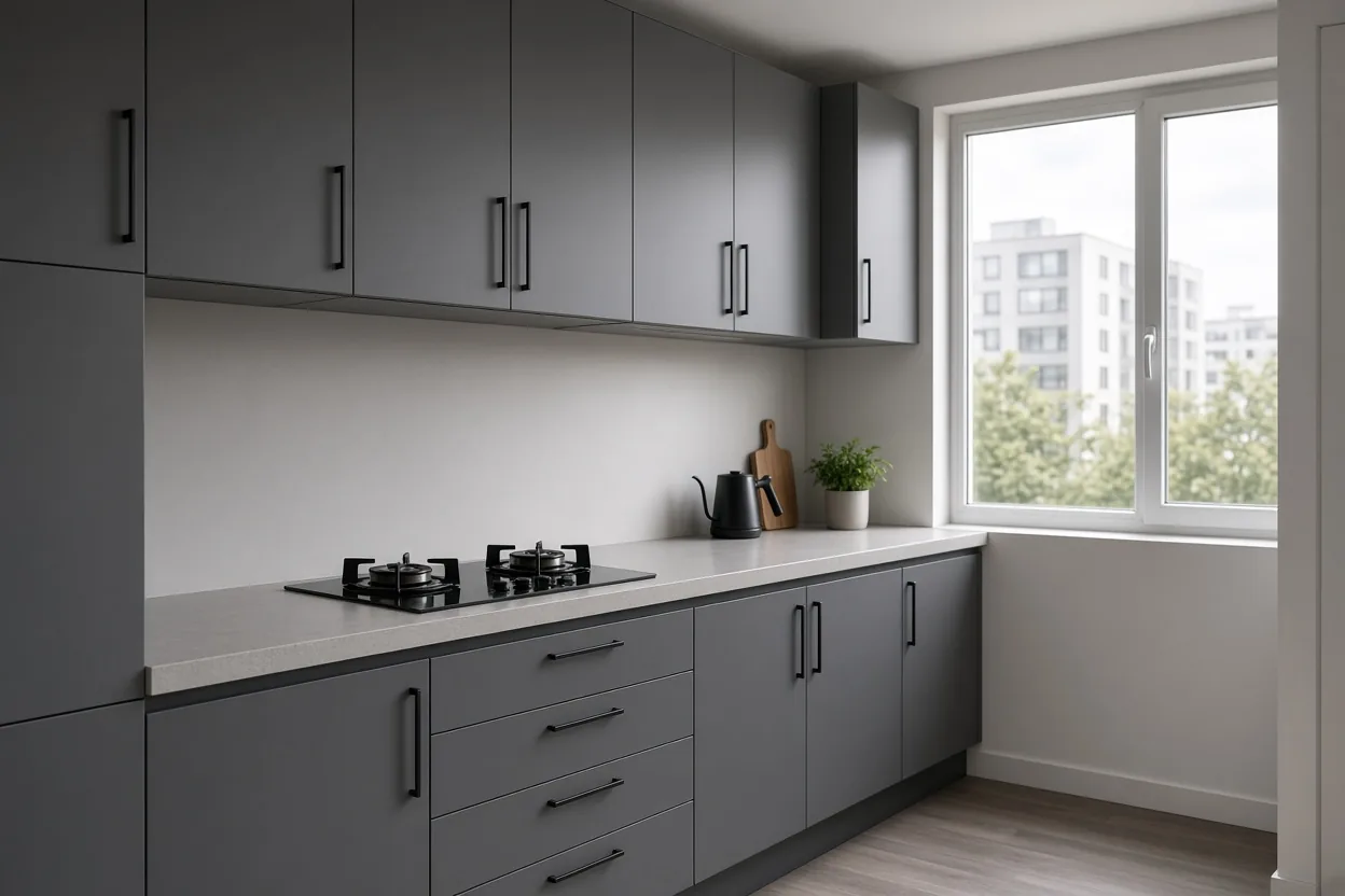 Cocina integral moderna mediana en Bogotá. 10