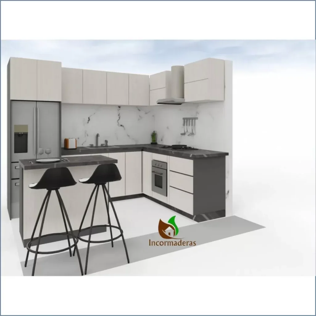 Cocina Integral en L Niebla y Plomo Bogota