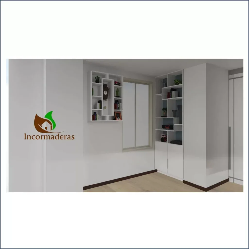 Mueble biblioteca moderna para hogar u oficina